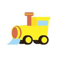 kleine trein baby speelgoed geïsoleerd pictogram vector