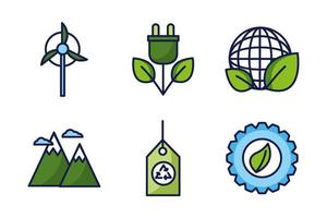 geïsoleerde eco icon set vector design