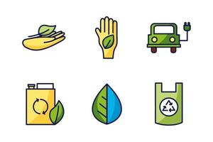 geïsoleerde eco icon set vector design