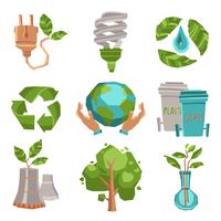 Ecologie Icons Set vector