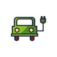 geïsoleerde eco auto pictogram vector design