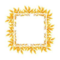 herfst vierkant frame met bladeren decoratie vector