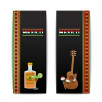 Mexicaanse banners verticaal vector