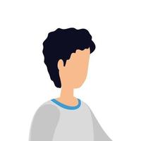 jonge man avatar karakter pictogram vector