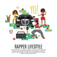 Rap muziekconcept vector