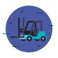 blauw heftruck auto vector ontwerp