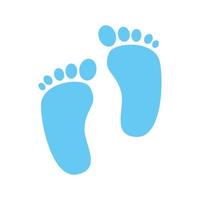 schattig voetafdrukken baby geïsoleerd pictogram vector