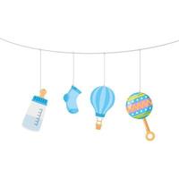 schattige iconen van hangende baby's vector