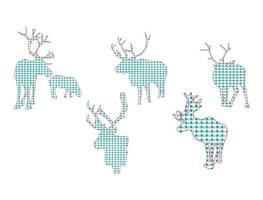 kerst rendieren silhouet, vector. vector