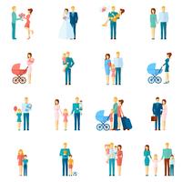 Familie Icons Set vector