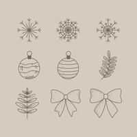 kerst lineaire set vector