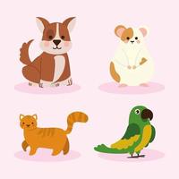 huisdieren dieren cartoon vector
