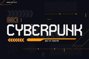 futuristisch cyberpunk-typografieontwerp, sci fi glitch cyberpunk-ontwerp vector