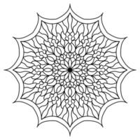 mandala ontwerp en kleurplaat vector