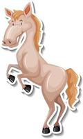 een paard dieren cartoon sticker vector