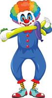 grappige clown stripfiguur vector