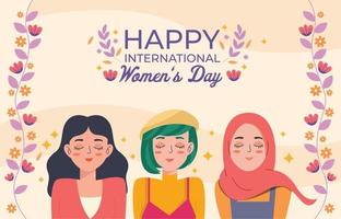 internationale vrouwendag achtergrond vector