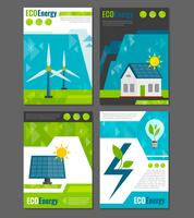 Eco energie pictogrammen poster vector