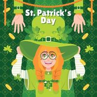 st.patrick's day hoed achtergrond vector