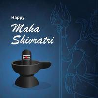 gelukkig maha shivratri-concept vector