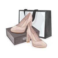 illustratie van Dames schoenen vector