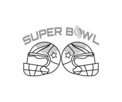 super bowl vectorillustratie, american football bowl toernooi vector