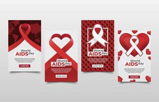 wereld aids dag poster sjabloon vector
