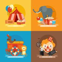 circus platte set vector