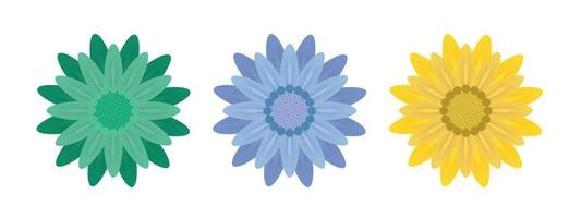 abstracte bloemen op witte achtergrond. vectorillustratie. vector