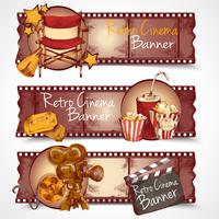 Retro bioscoopbanners vector