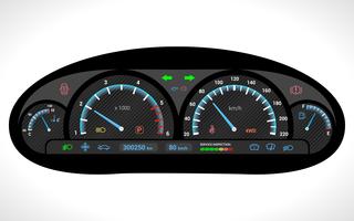 Dashboard auto geïsoleerd vector