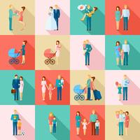 Familie Icons Set vector