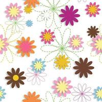 flora bloem naadloze patroon ontwerp vector illustartion