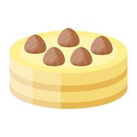 vanille boter cake vector