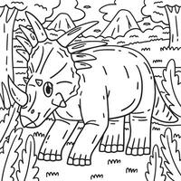 styracosaurus dinosaurus kleur bladzijde voor kinderen vector