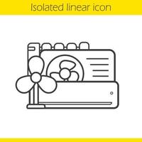 conditioners lineaire pictogram. airconditioning huishoudelijke apparatuur dunne lijn illustratie. ventilatoren contour symbool. vector geïsoleerde overzichtstekening