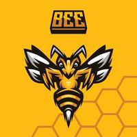 bijen mascotte logo vector