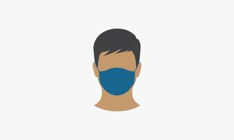 masker dragen. mensen hoofd vectorillustratie. vector