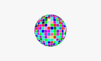 disco bal vectorillustratie. geïsoleerd op een witte achtergrond.
