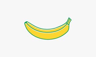 gele banaan pictogram vector op witte achtergrond.