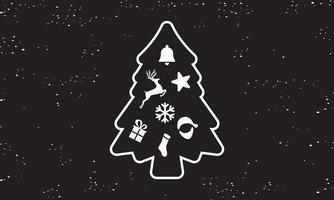 kerstboom decoratie pictogram ontwerp vector. vector