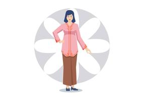 Kebaya Kartini vector