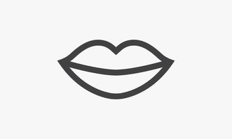 sexy lippen vectorillustratie. creatieve pictogram geïsoleerd op een witte achtergrond. vector