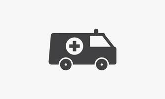 van auto ambulance icoon. ontwerp platte vector. geïsoleerd op een witte achtergrond. vector