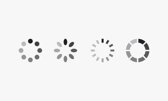 icon set laden wachten buffering vernieuwen. vectorillustratie. vector