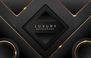 luxe zwarte en gouden achtergrond vector