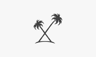 palmboom vectorillustratie op witte achtergrond. creatief icoon. vector