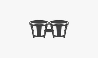 bongo-pictogram. muzikale vectorillustratie. geïsoleerd op een witte achtergrond. vector