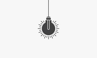 gloeilamp met kabel pictogram ontwerp vectorillustratie op witte achtergrond vector