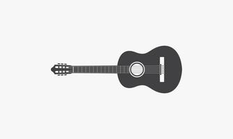 gitaar akoestische icoon. vectorillustratie. geïsoleerd op een witte achtergrond. vector